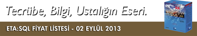 ETASQL FİYAT LİSTESİ